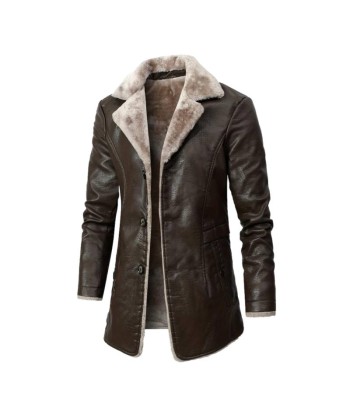 Manteau col fourrure Homme - Marron Les magasins à Paris