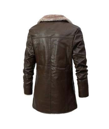 Manteau col fourrure Homme - Marron Les magasins à Paris