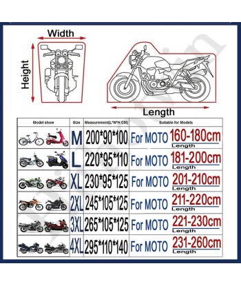 Housse moto extérieur haut de gamme le des métaux précieux