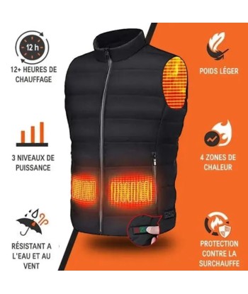 Gilet chauffant moto polaire | JACKHEAT™ brillant des détails fins