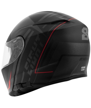 Casque moto modulable noir et rouge-S550 la colonne vertébrale