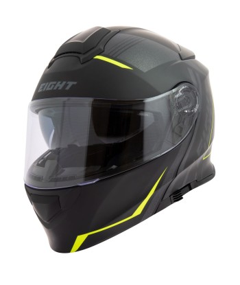 Casque moto Scooter Modulable - Noir et Jaune À commander