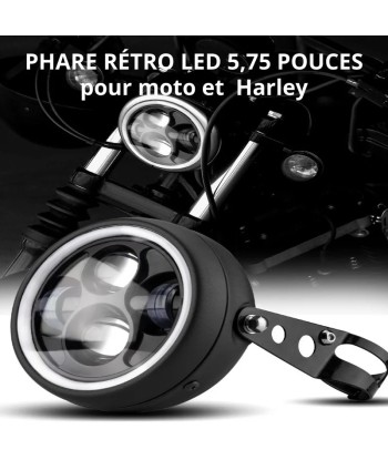 Phare moto LED rond - 5.75pouces commande en ligne