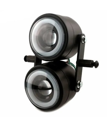 Phare led moto double oPtique pas cher