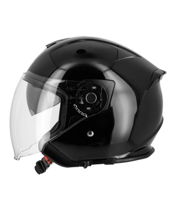 Casque jet Noir Brillant - S771 destockage