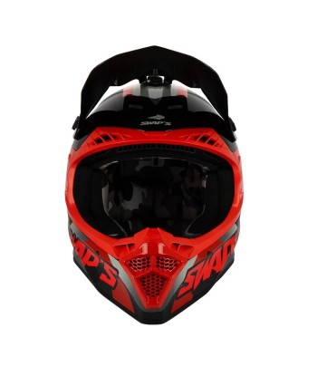 Casque moto cross homologuée - Rouge SWAPS S849 l'évolution des habitudes 