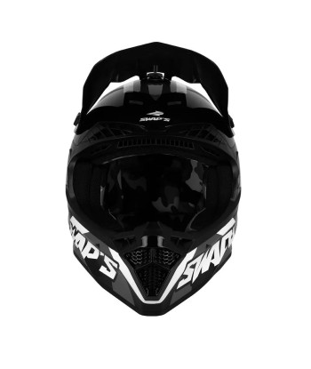 Casque moto cross Noir et Blanc -  FASTER Faites des économies