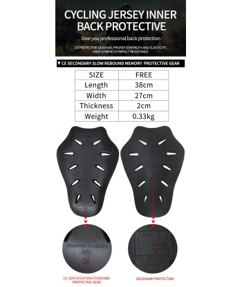 Protection Dorsale moto Niveau 2 commande en ligne