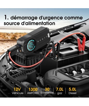 Booster de Démarrage Batterie 4-en-1 Pour