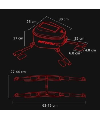 Sacoche de réservoir moto pas chere