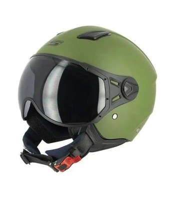 Casque moto Jet S779 LEOV - Vert armé Mat l'achat 