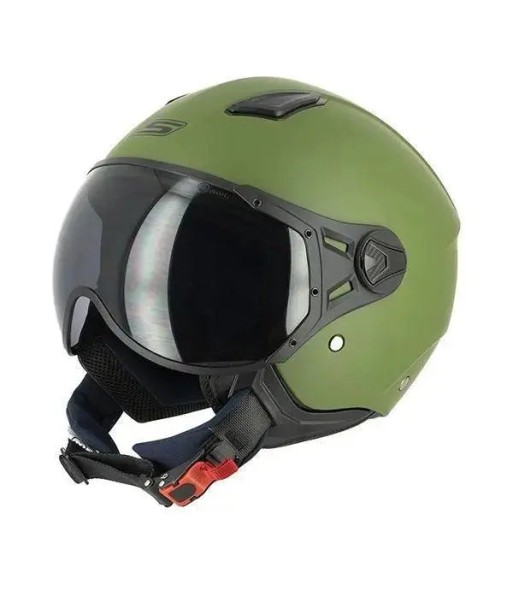 Casque moto Jet S779 LEOV - Vert armé Mat l'achat 