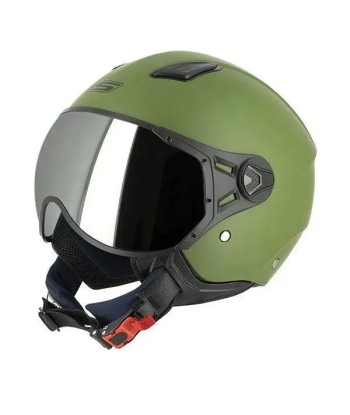 Casque moto Jet S779 LEOV - Vert armé Mat l'achat 