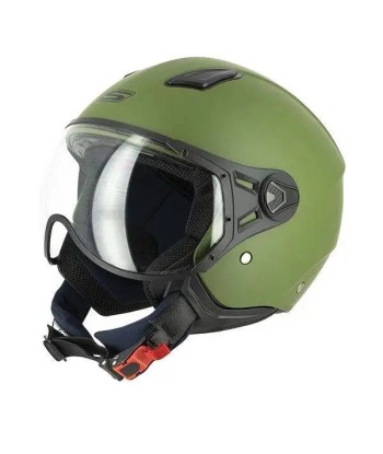 Casque moto Jet S779 LEOV - Vert armé Mat l'achat 