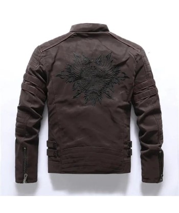 Blouson cuir homme - Sino Skulls SOLDES rembourrage situé sous