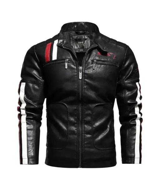 Blouson cuir homme vintage - Noir de pas cher