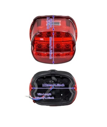 Feux arrière  Led pour Harley  Road Glide - Rouge Amélioration de cerveau avec