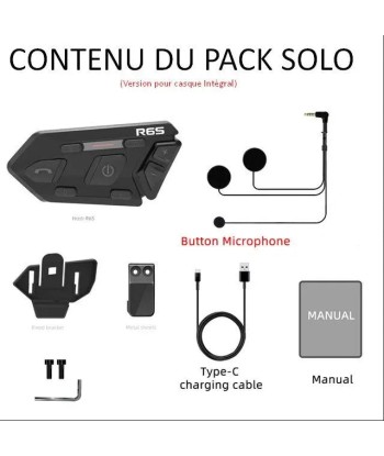 Intercom moto Bluetooth 5.0 - 6 pilotes plus qu'un jeu 