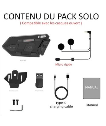 Intercom moto Bluetooth 5.0 - 6 pilotes plus qu'un jeu 