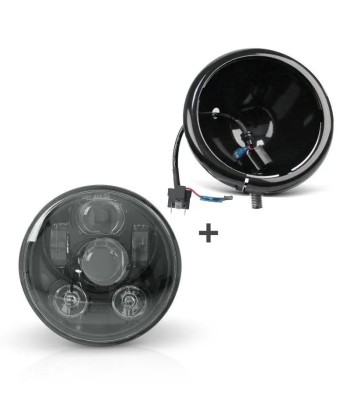 Phare avant LED motos, 5.75 pouces + support - Set Compatible Harley Davidson Dyna Sportster Softail sélection de produits