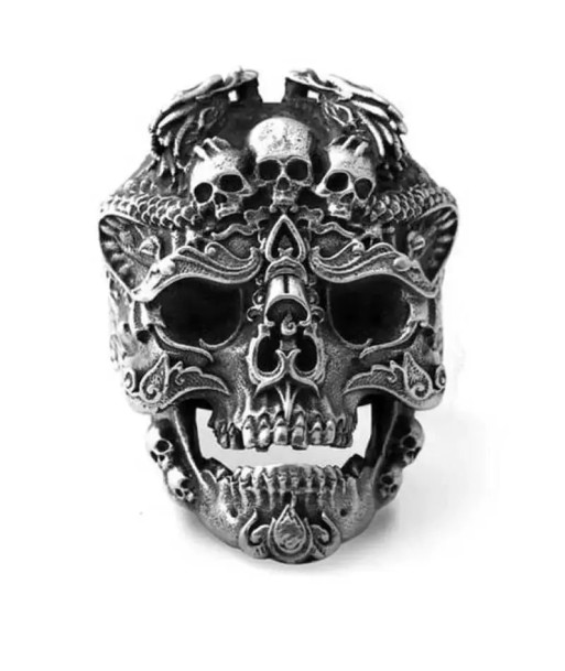 Bague motard tête de mort (Argent) sélection de produits