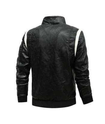 Veste cuir homme noir et blanc Economisez 