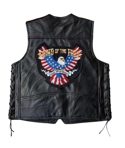 Gilets bikers cuir ou a consommer sur place