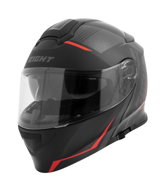 Casque moto modulable noir et rouge-S550 la chaussure